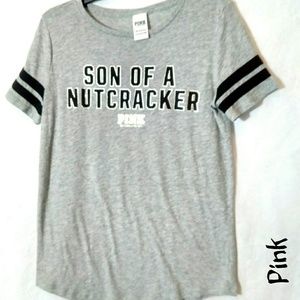 Pink small "Son of a Nutcracker" quote tee